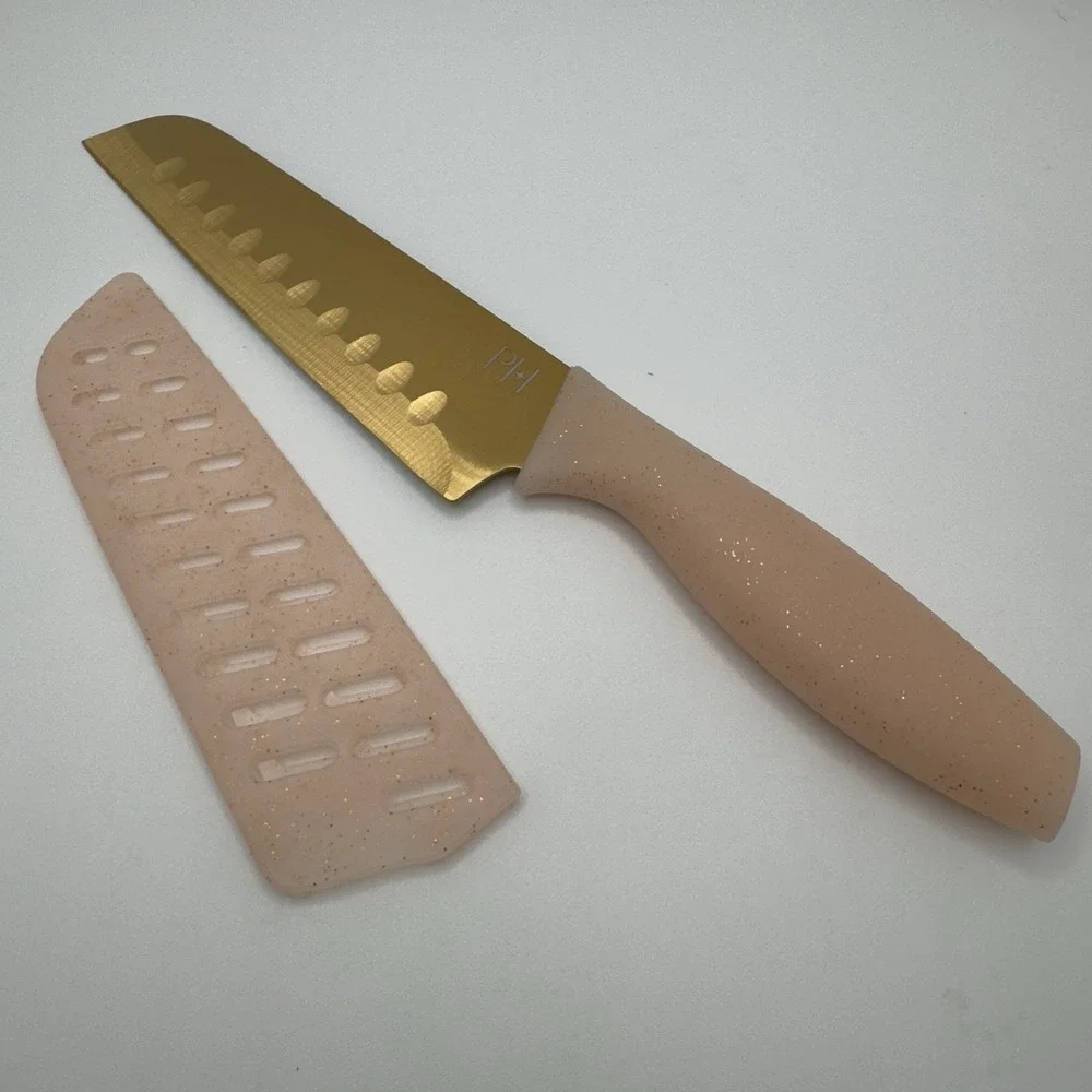 PARIS HILTON 13‎ PIECE CUTLERY SET PARIS HILTON KITCHEN KNIFES PINK & GOLD NEW